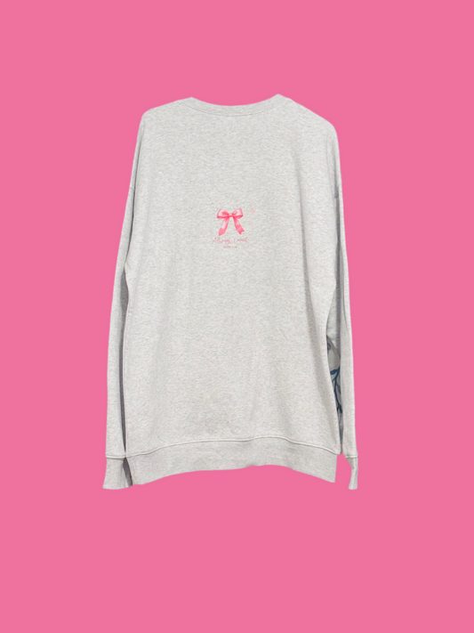 Adult Woman’s Bow God Says I Am Pullover Sweatshirt Heather Grey