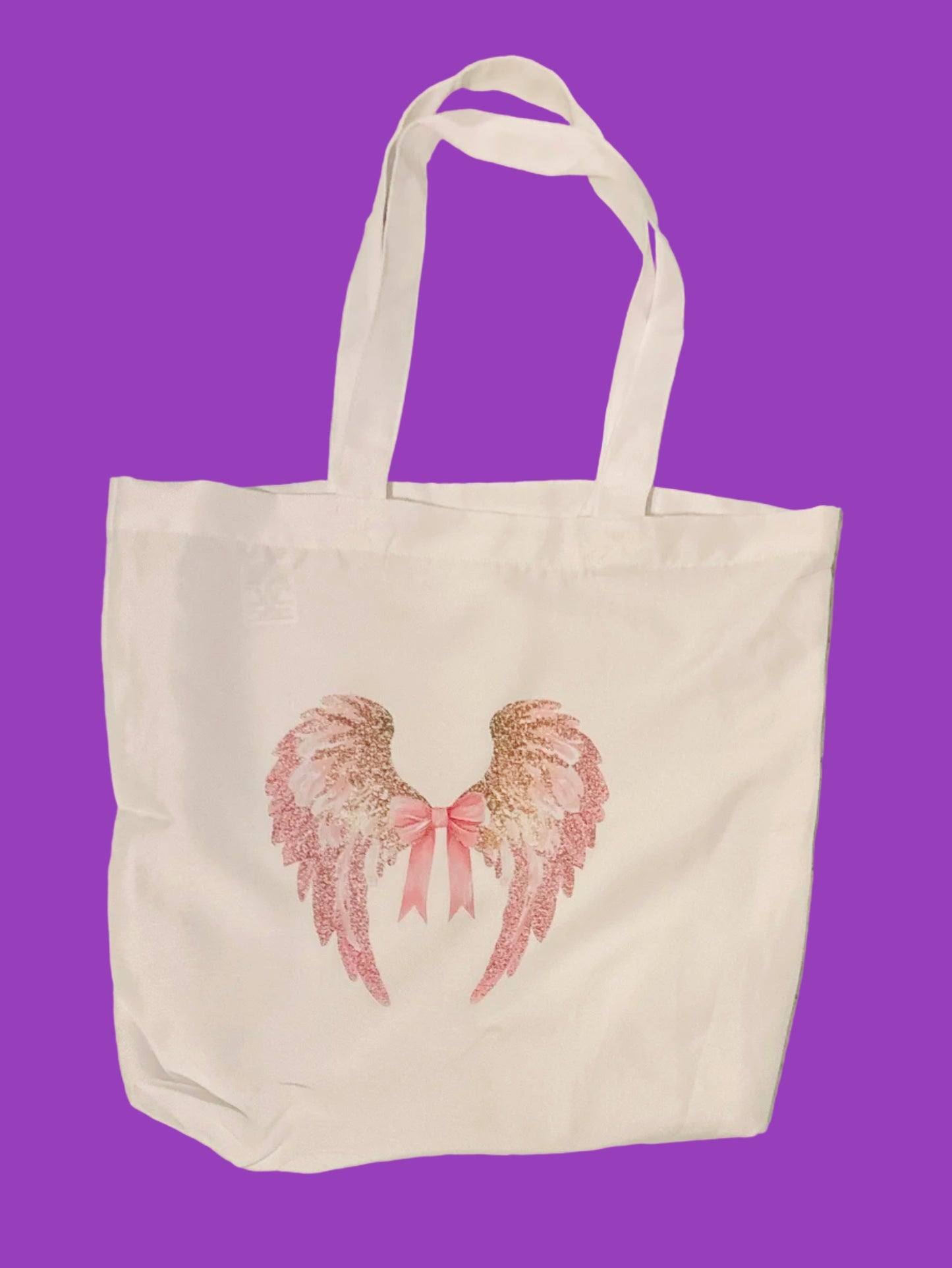 Angel Wings Love Always Lucia White Tote Bag
