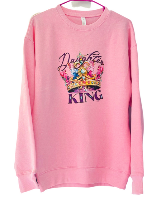 PINK DAUGHTER OF THE KING PULLOVER SIZE SMALL