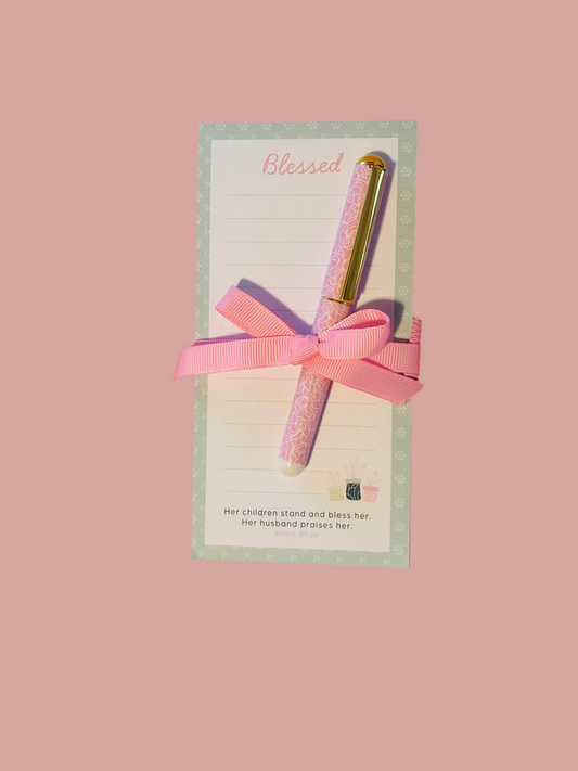 BLESSED MAGNETIC NOTEPAD                       WITH PEN   PROV. 31.28