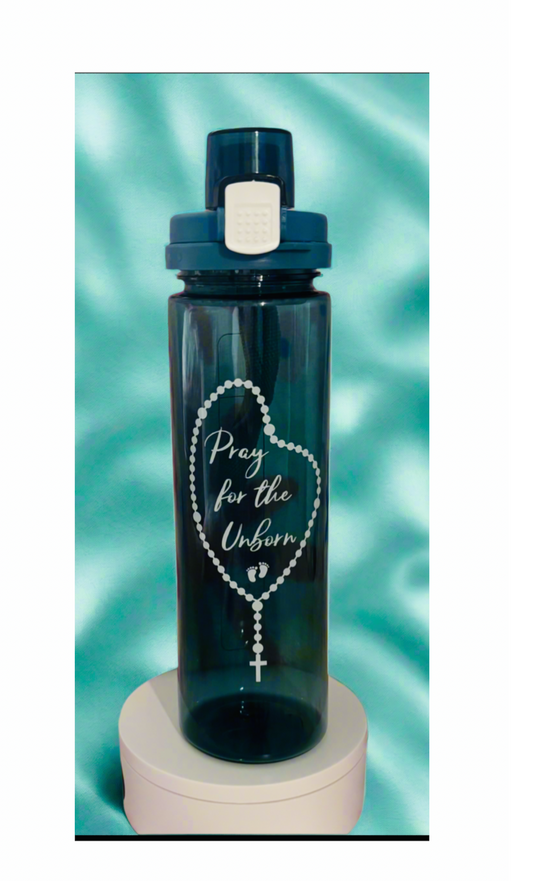 AUTOM PRAY FOR THE UNBORN  18 oz WATER BOTTLE 💕