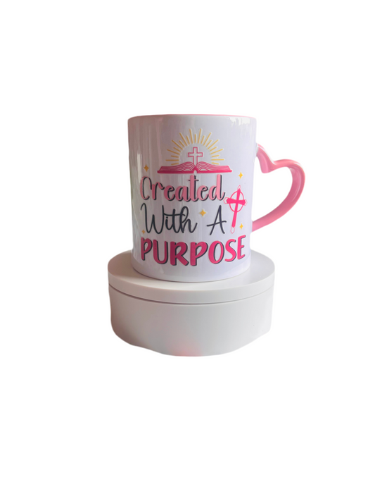 CREATED WITH A PURPOSE CERAMIC COFFEE CUP 11 oz