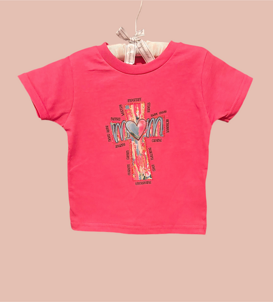 Cross Empowered & Loved Baby Shirt 🩷