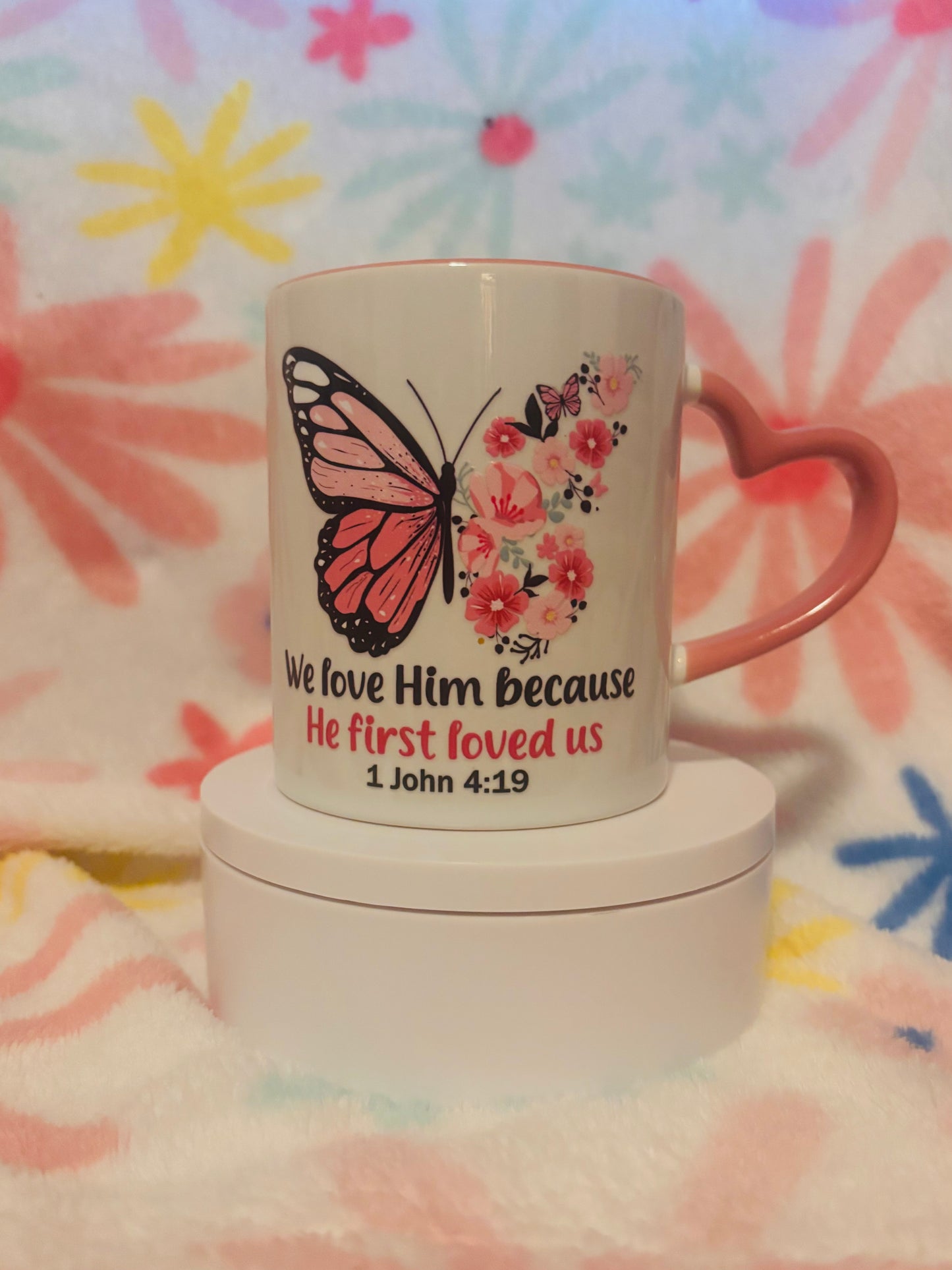 WE LOVE HIM BECAUSE COFFEE CUP 11oz