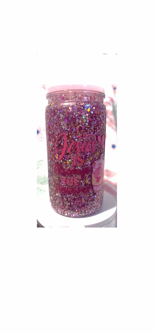 JESUS IS ALWAYS THE ANSWER SNOW GLOBE 16 oz Tumbler